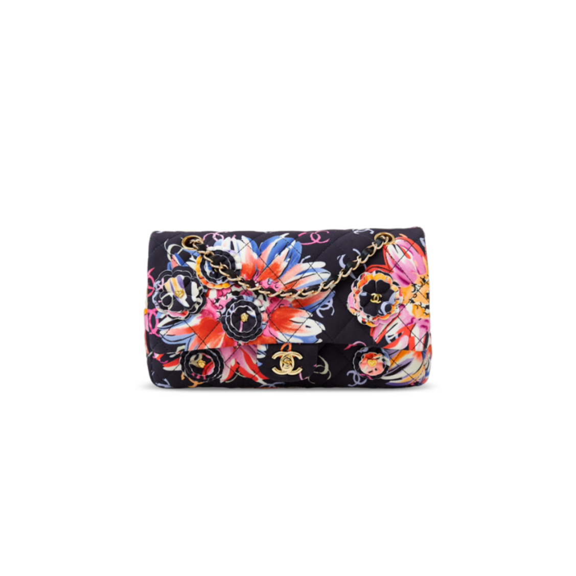 CHANEL 24S CAMELLIA CLASSIC FLAP AS1112 (25.5*15.5*6.5cm)